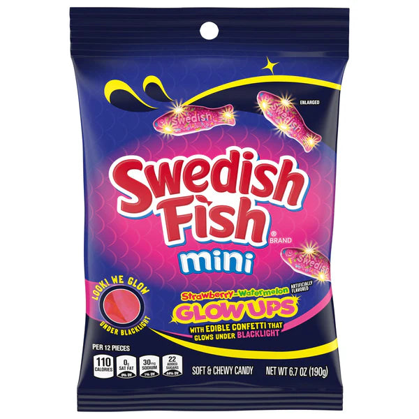 Swedish Fish Glowups Soft Candy Large Peg Bag