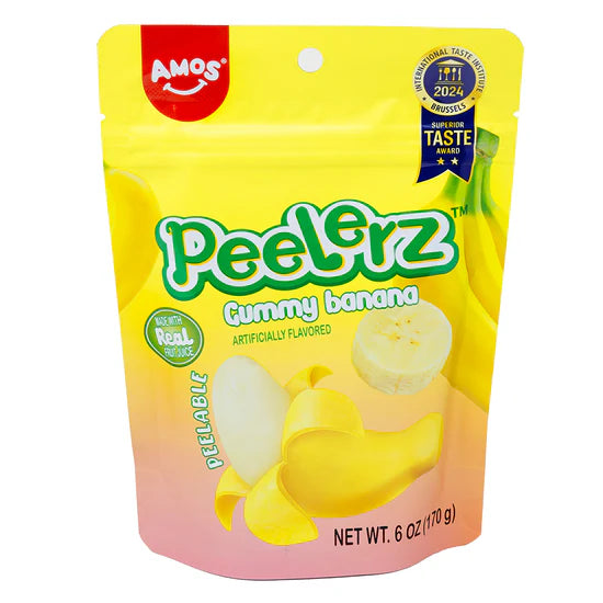 Amos Peelerz Gummy Banana Candies 6oz
