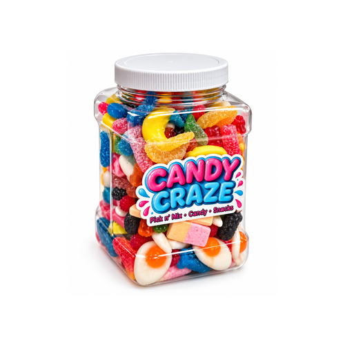 1.5 LB Candy Jar - Reusable