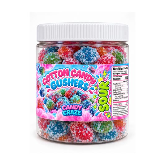 Cotton Candy Flavored Gushers - Sour